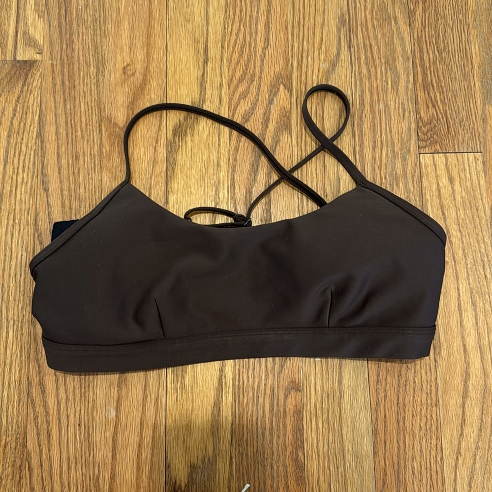 Alo Airlift espresso brown sports bra, size M